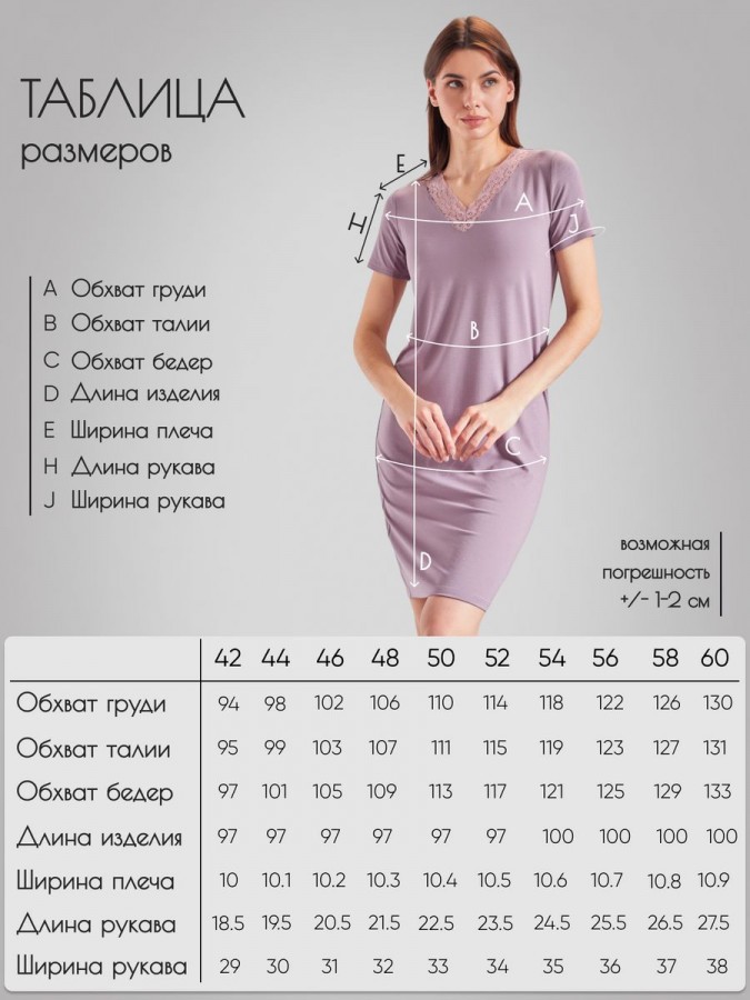 Ночная сорочка с кружевом - 1