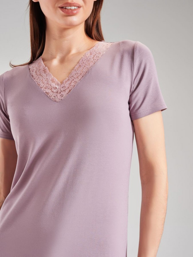 Ночная сорочка с кружевом - 4