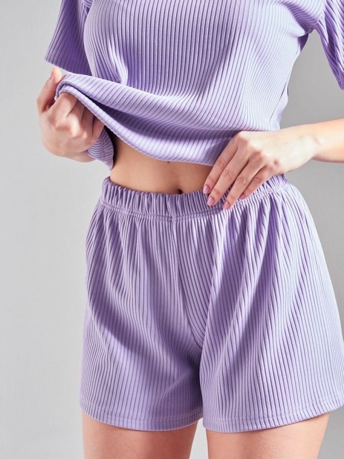 Домашний костюм с шортами лапша - 1