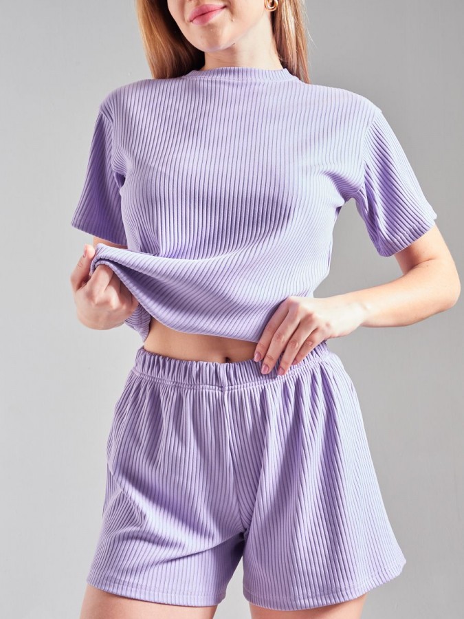 Домашний костюм с шортами лапша - 6