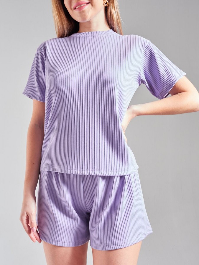 Домашний костюм с шортами лапша - 9