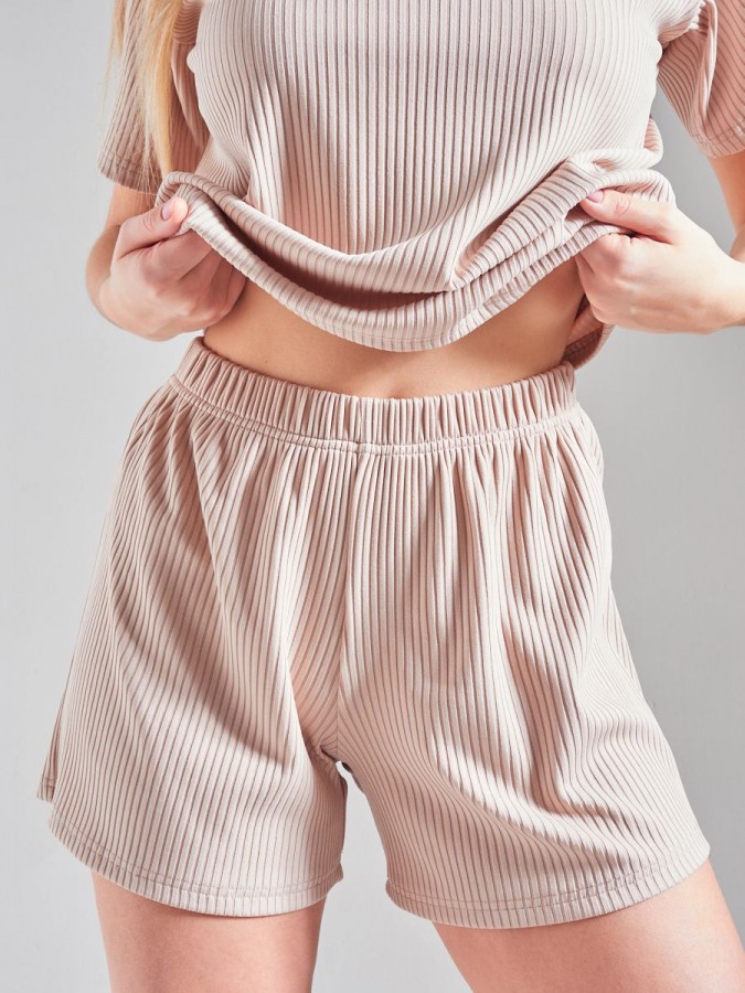 Домашний костюм с шортами лапша - 5