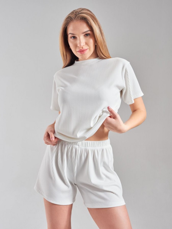 Домашний костюм с шортами лапша - 5