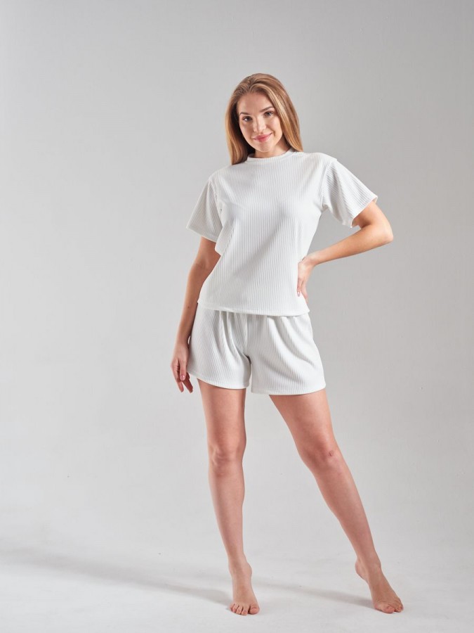 Домашний костюм с шортами лапша - 6