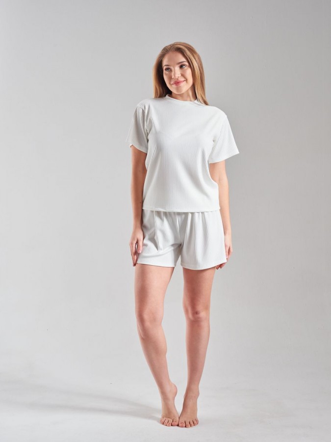 Домашний костюм с шортами лапша - 7