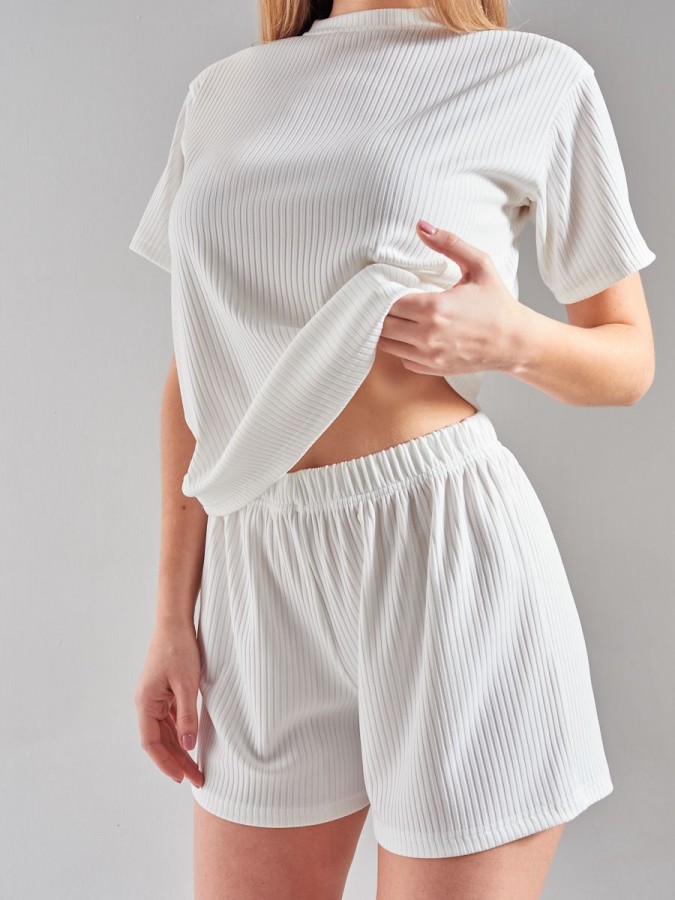 Домашний костюм с шортами лапша - 8