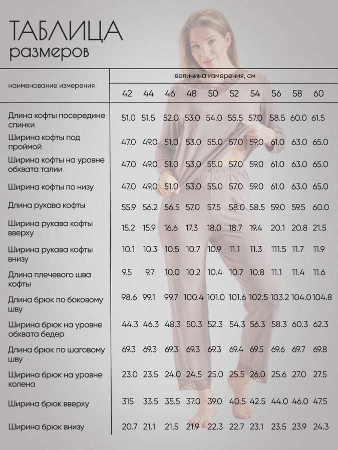 Пижама со штанами, костюм домашний - 1