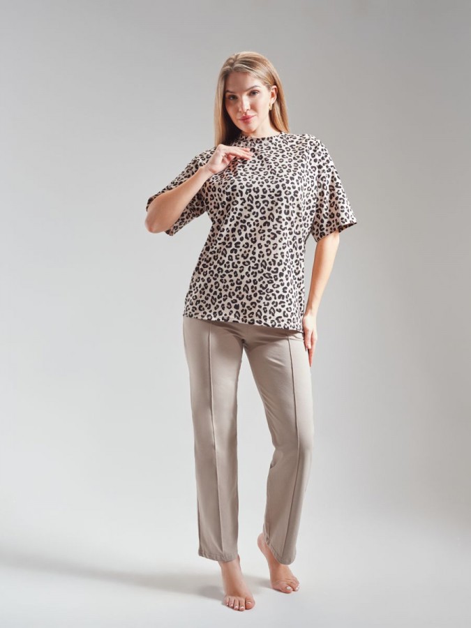 Пижама с брюками, домашний костюм - 5