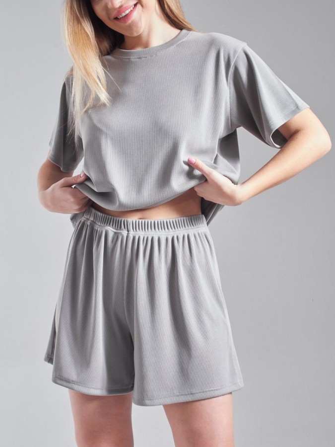 Домашний костюм с шортами лапша - 8