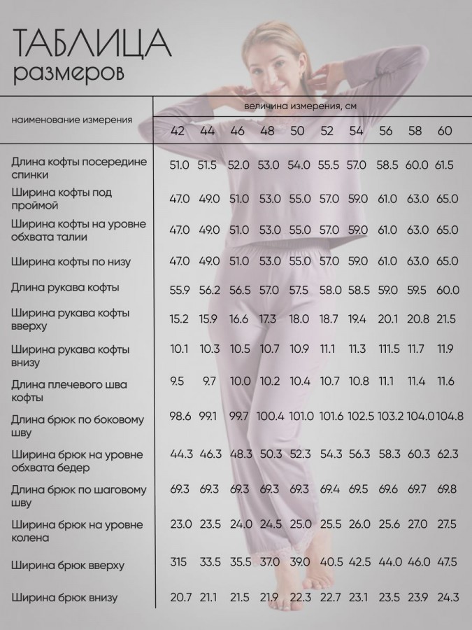 Пижама со штанами, костюм домашний - 2