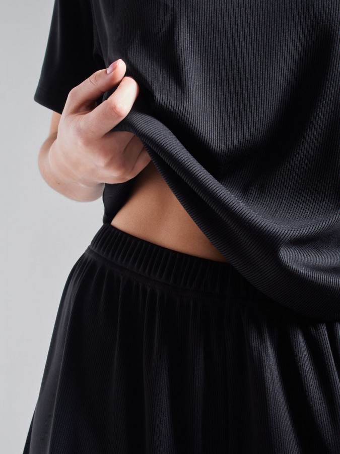 Домашний костюм с шортами лапша - 1