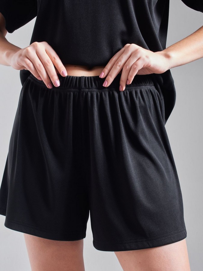 Домашний костюм с шортами лапша - 3