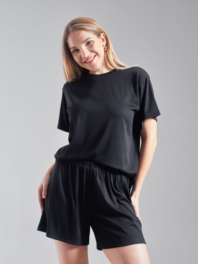 Домашний костюм с шортами лапша - 9