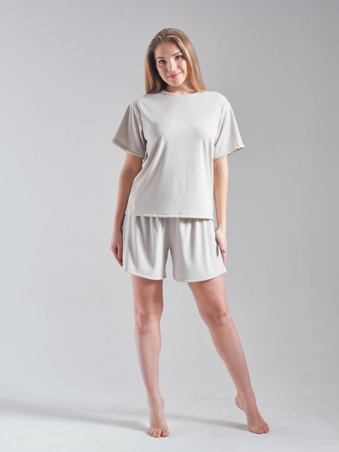 Домашний костюм с шортами лапша - 3