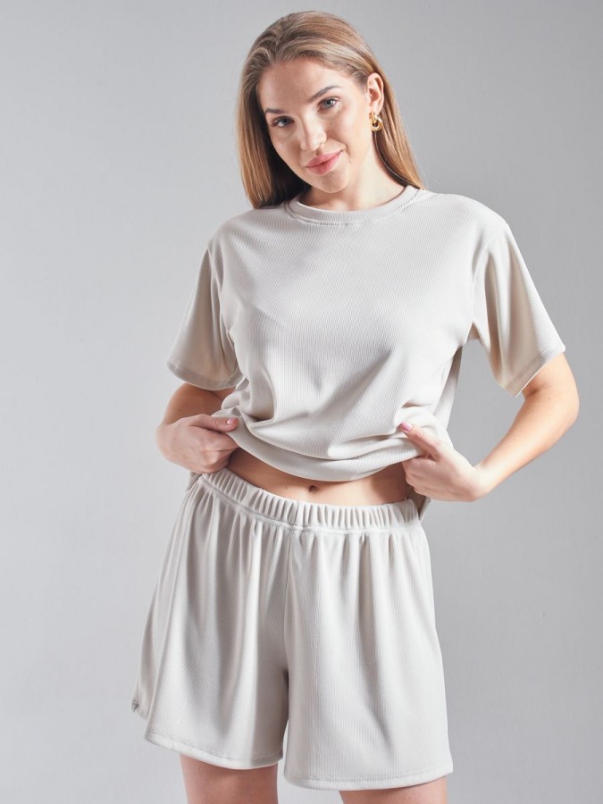 Домашний костюм с шортами лапша - 5