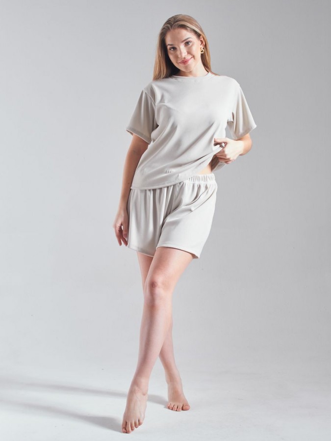 Домашний костюм с шортами лапша - 6