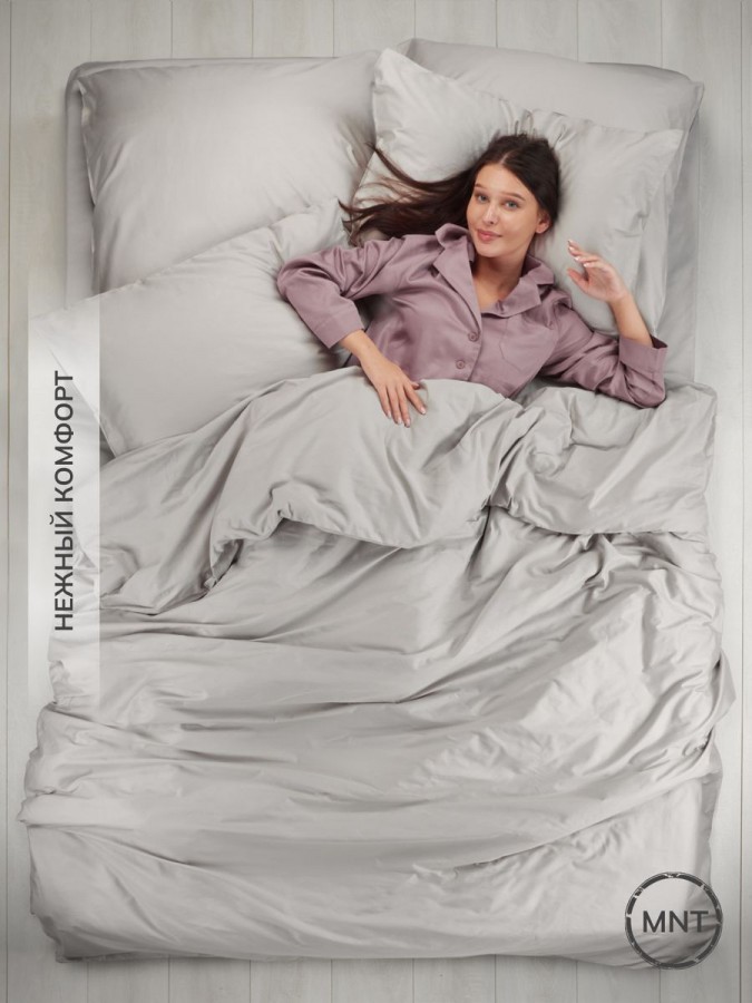 Простынь полуторная сатин хлопок однотонная - 7