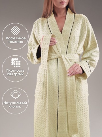 Халат банный вафельный - 5