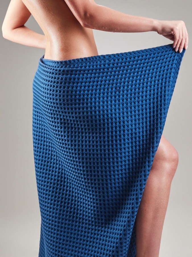 Полотенце банное вафельное хлопок - 8