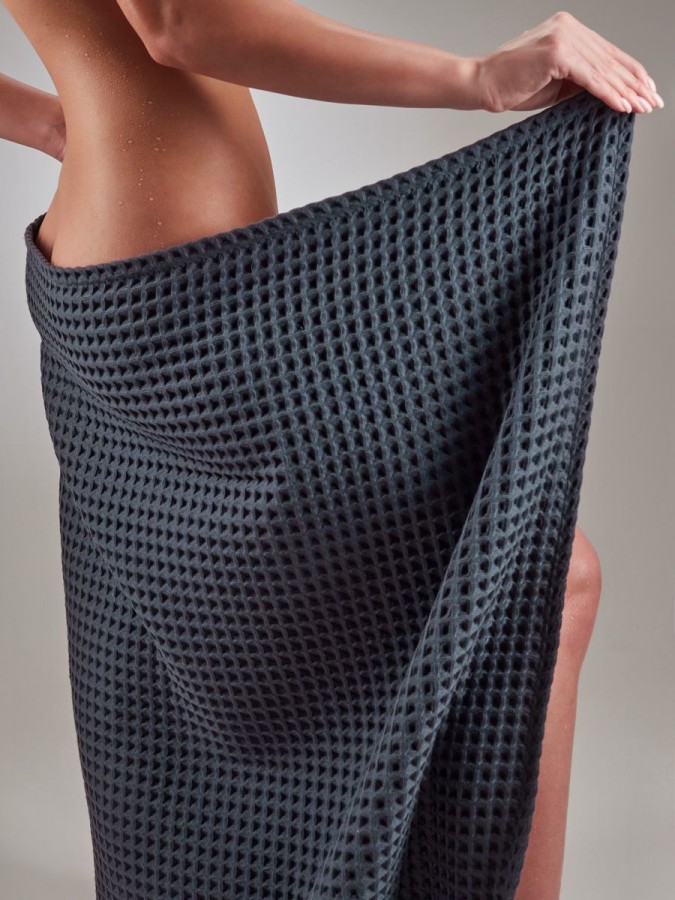 Полотенце банное вафельное хлопок - 4