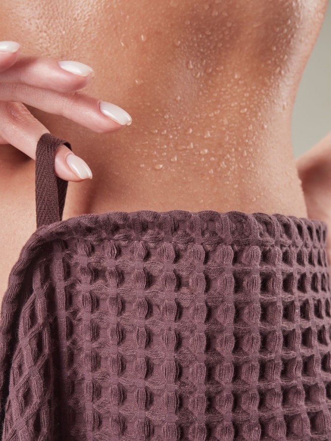 Полотенце банное вафельное хлопок - 3