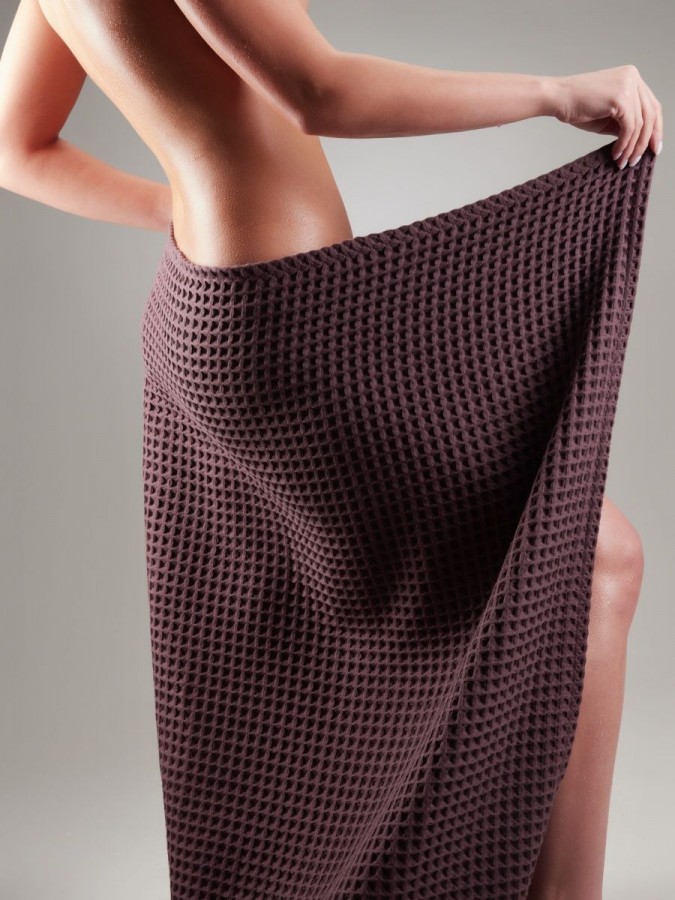 Полотенце банное вафельное хлопок - 8