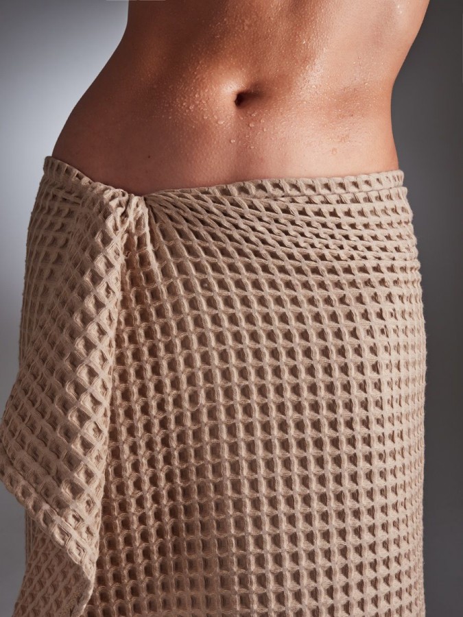 Полотенце банное вафельное хлопок - 1