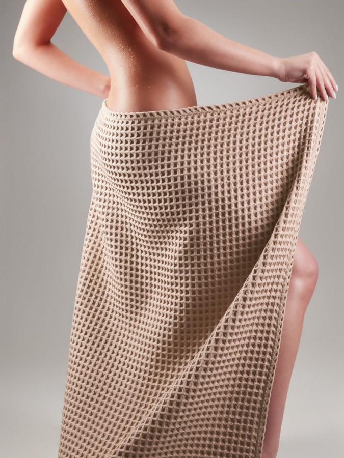 Полотенце банное вафельное хлопок - 4