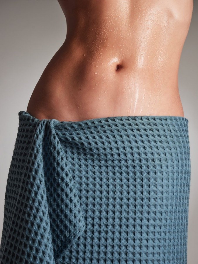 Полотенце банное вафельное хлопок - 2