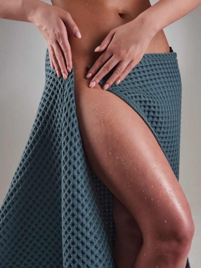 Полотенце банное вафельное хлопок - 5