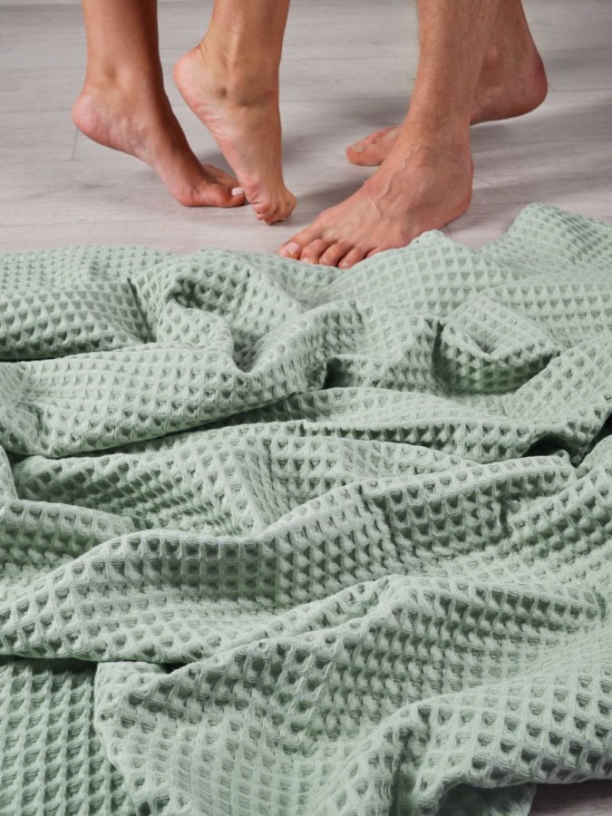 Полотенце вафельное большое хлопок - 3