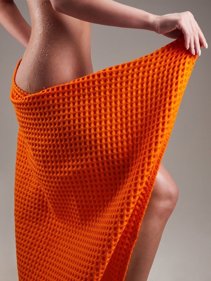 Полотенце банное вафельное хлопок - 4