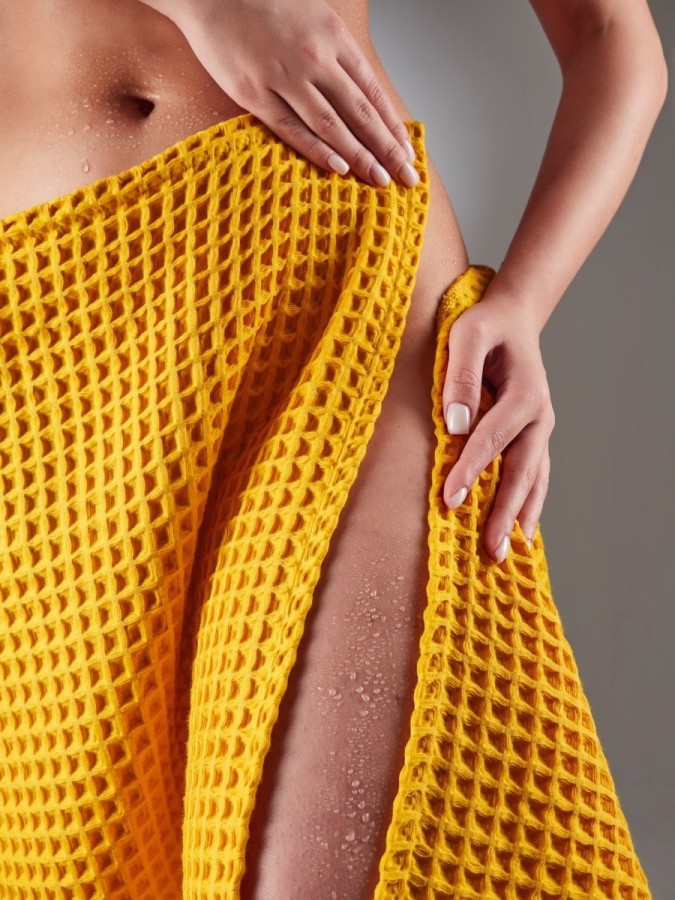 Полотенце банное вафельное хлопок - 1