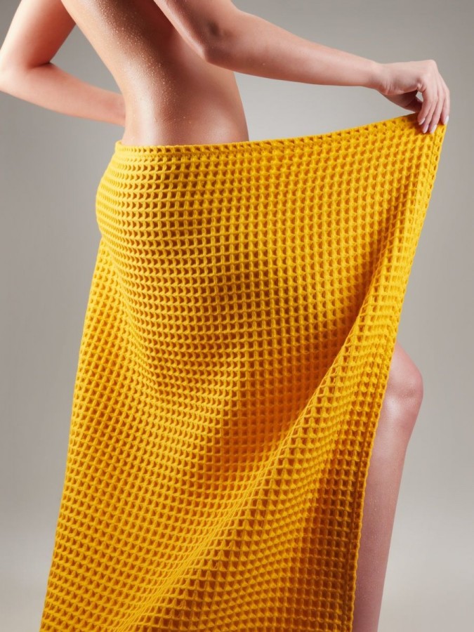 Полотенце банное вафельное хлопок - 2