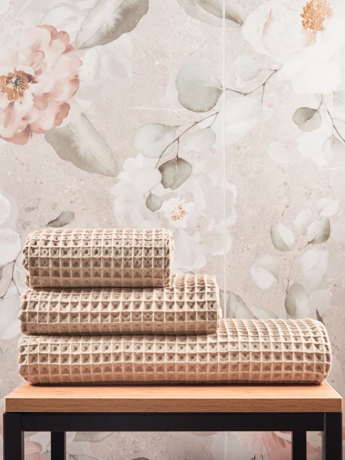 Набор банных вафельных полотенец 3 шт - 3