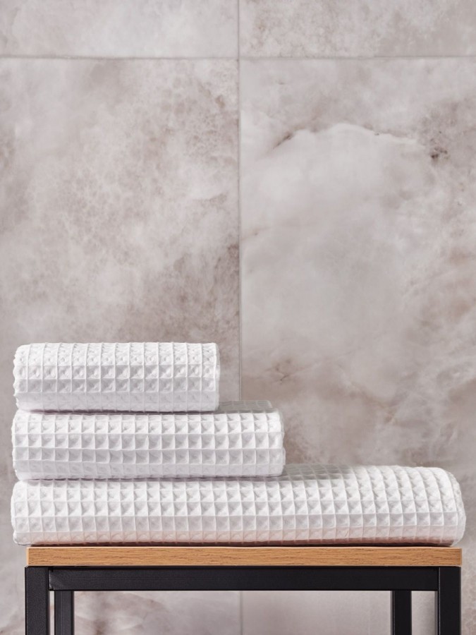 Набор банных вафельных полотенец 3 шт - 2