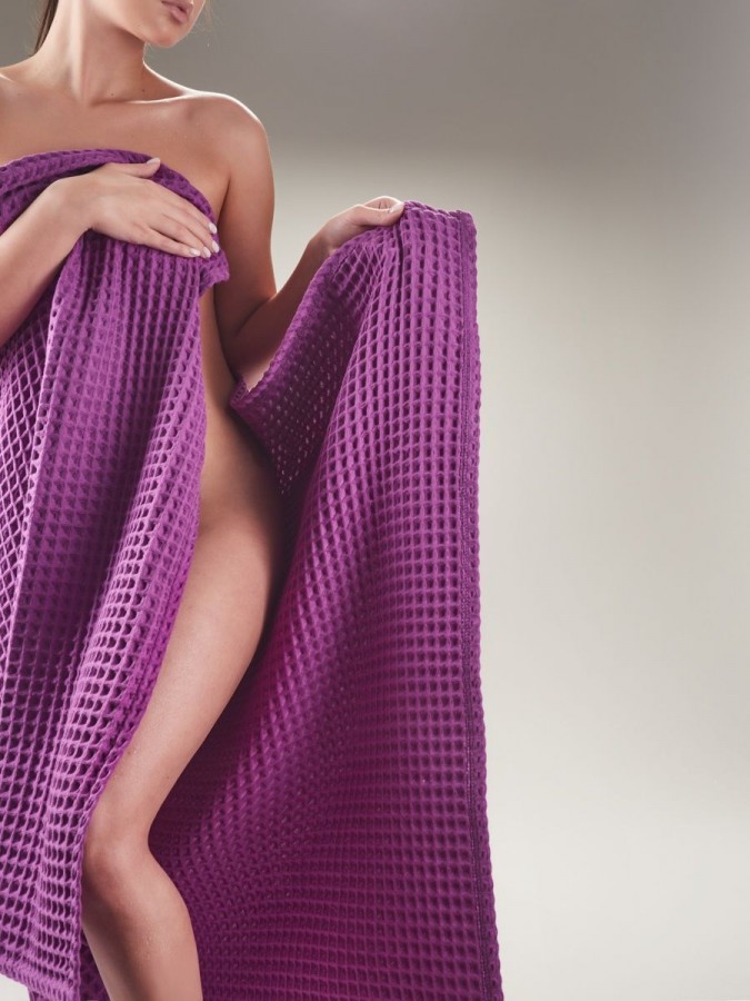 Полотенце банное вафельное хлопок - 7