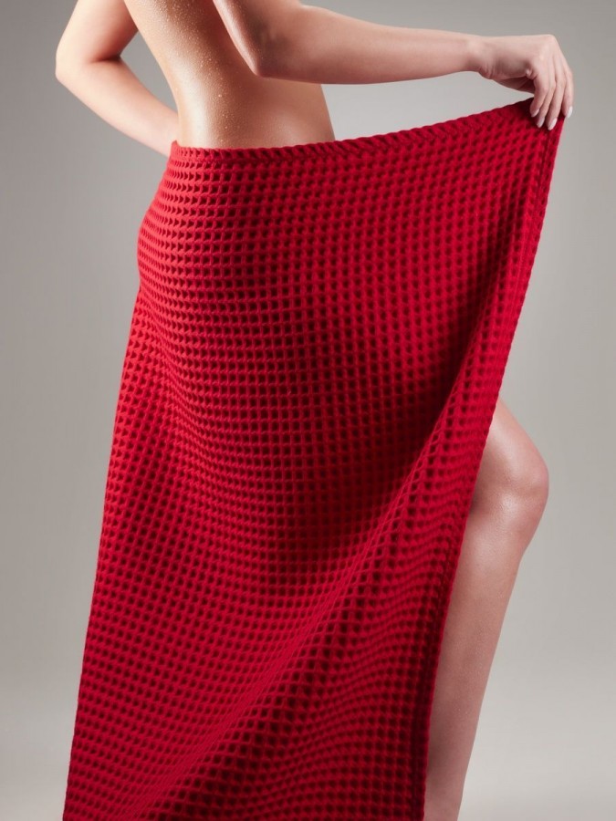 Полотенце банное вафельное хлопок - 4