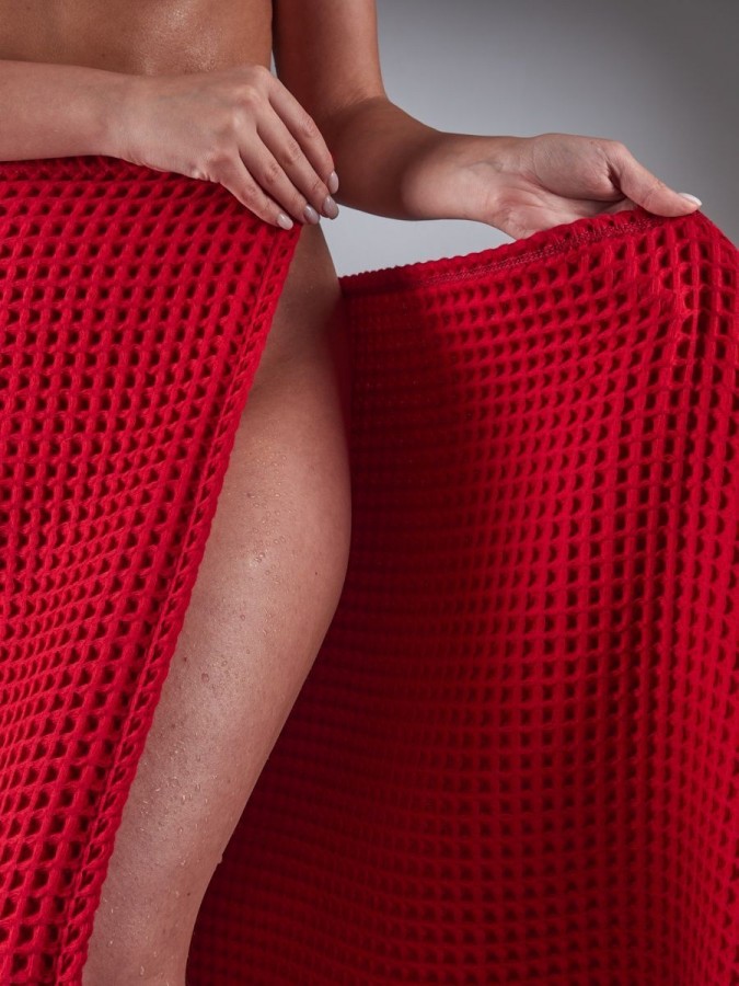 Полотенце банное вафельное хлопок - 5