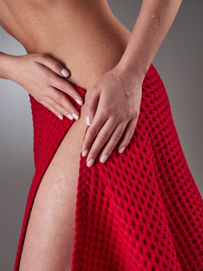 Полотенце банное вафельное хлопок - 7