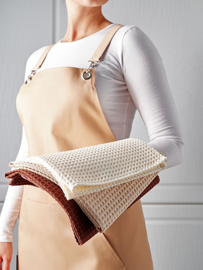 Полотенце кухонное вафельное набор 3 штуки - 4