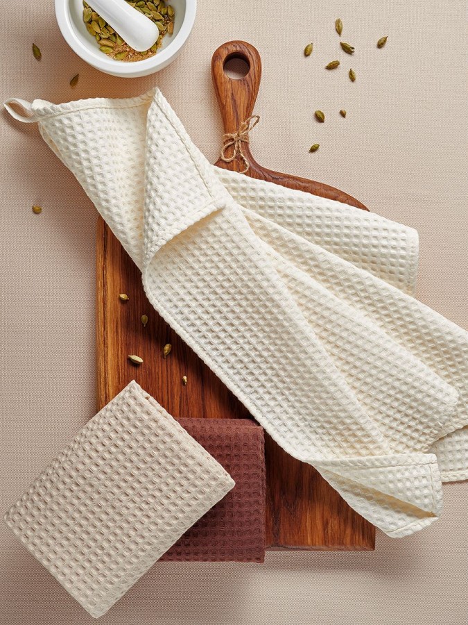 Полотенце кухонное вафельное набор 3 штуки - 8