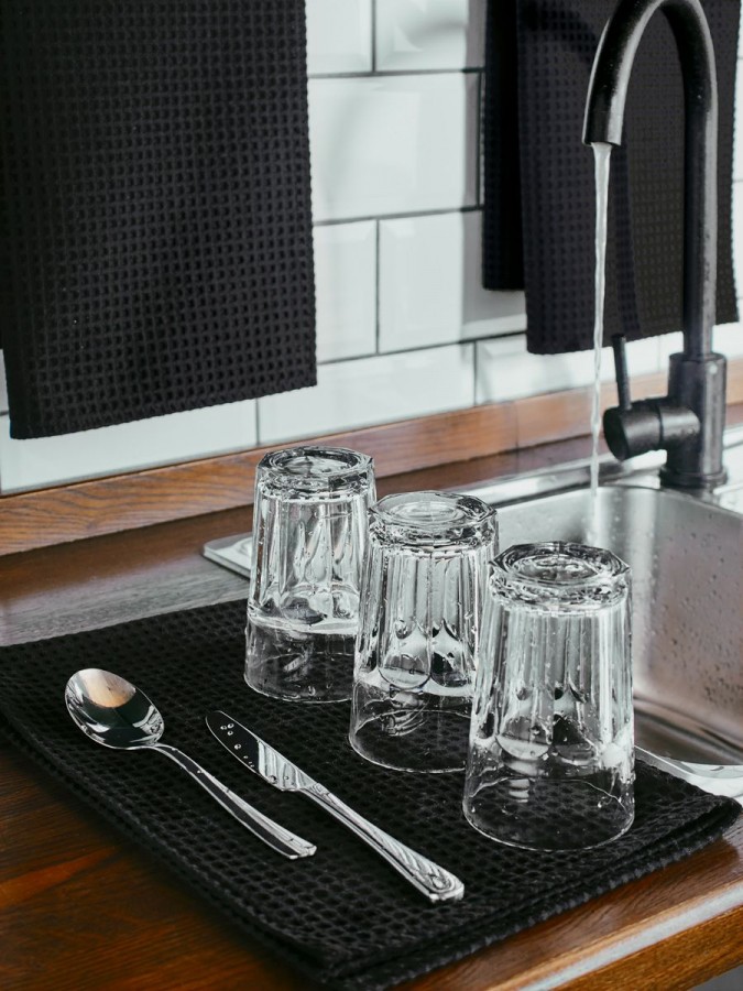 Полотенце кухонное вафельное набор 3 штуки - 5