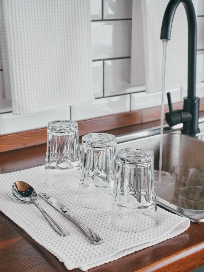 Полотенце кухонное вафельное набор 3 штуки - 5