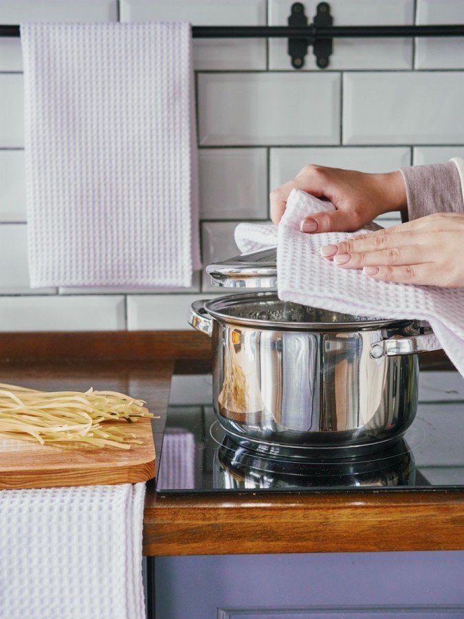 Полотенце кухонное вафельное набор 3 штуки - 6