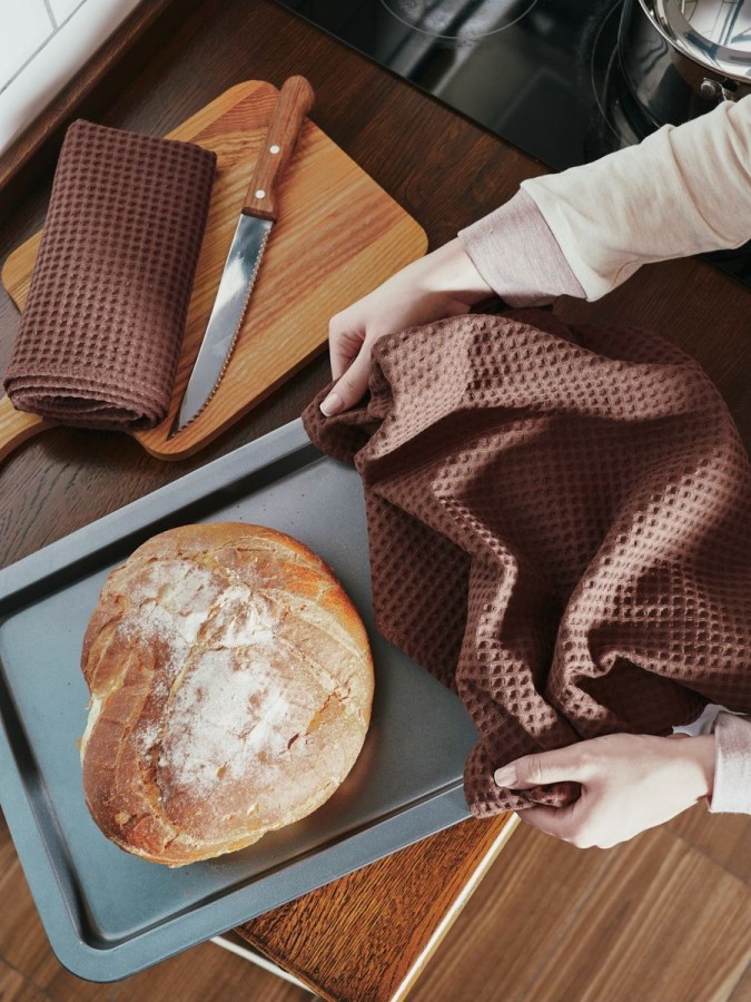 Полотенце кухонное вафельное набор 3 штуки - 3