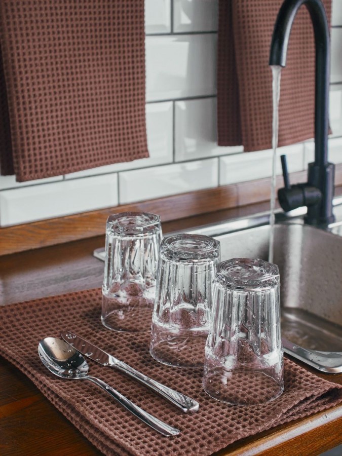 Полотенце кухонное вафельное набор 3 штуки - 5