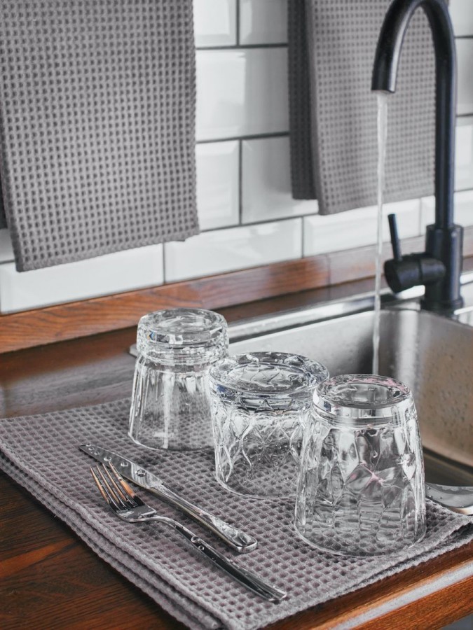 Полотенце кухонное вафельное набор 3 штуки - 6