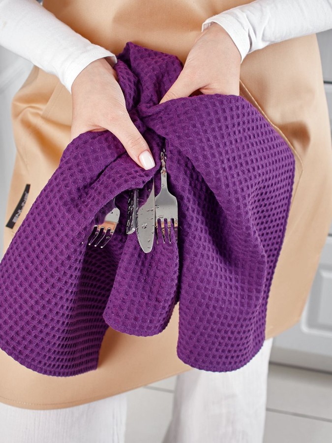 Полотенце кухонное вафельное набор 3 штуки - 6