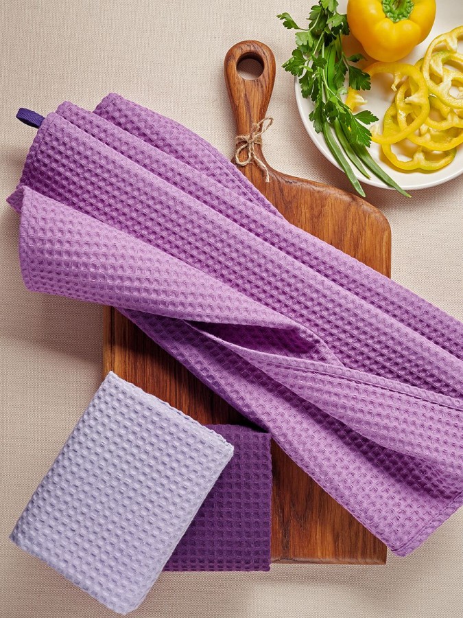 Полотенце кухонное вафельное набор 3 штуки - 9